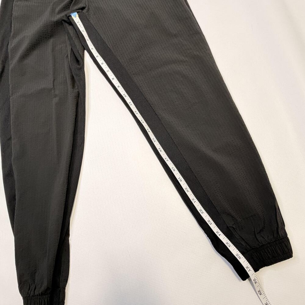 Athleta Textured Brooklyn Jogger Pants Womens 6 Black Elastic Waist Zip Pockets - Picture 4 of 15